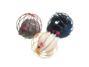 Karlie Plüschmaus im Gitterball - ca. 5 cm