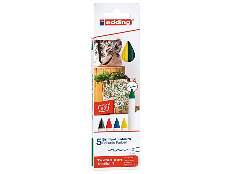 edding Textilstift basic colour 5er P 5er Set